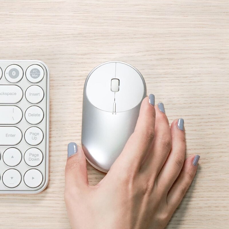 Chuột không dây 2 kênh Bluetooth Xiaomi Portable Mouse gen2 VỎ NHÔM