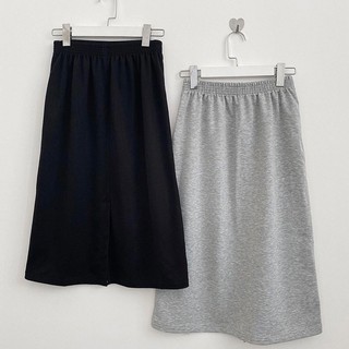 Chân váy trơn xẻ sau Basic Ullzang