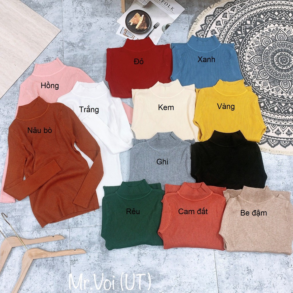 Áo len tăm dài tay cổ cao 3P, Áo len cổ cao co giãn MK1191 - NhiNhi Shop | BigBuy360 - bigbuy360.vn