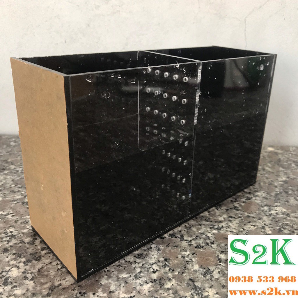Bể acrylic Bể Show 2 ngăn , siêu trong, siêu nhẹ hồ mika phù hợp cho show cá, tép. Dùng kèm theo đèn, bơm, lọc