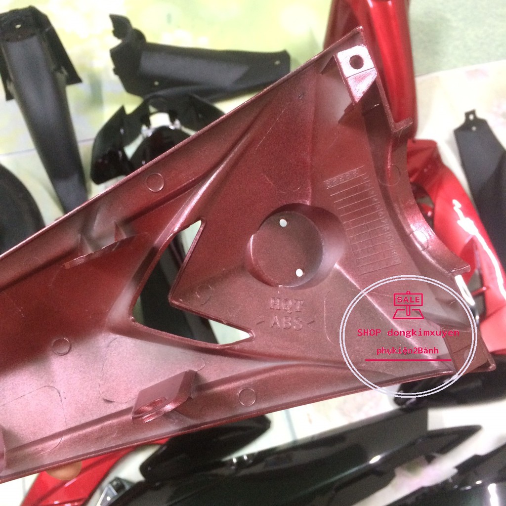 Full Dàn nhựa xe  máy SIRIUS RC màu ĐỎ ĐEN  nhựa ABSloại 1 +tặng kèm tem