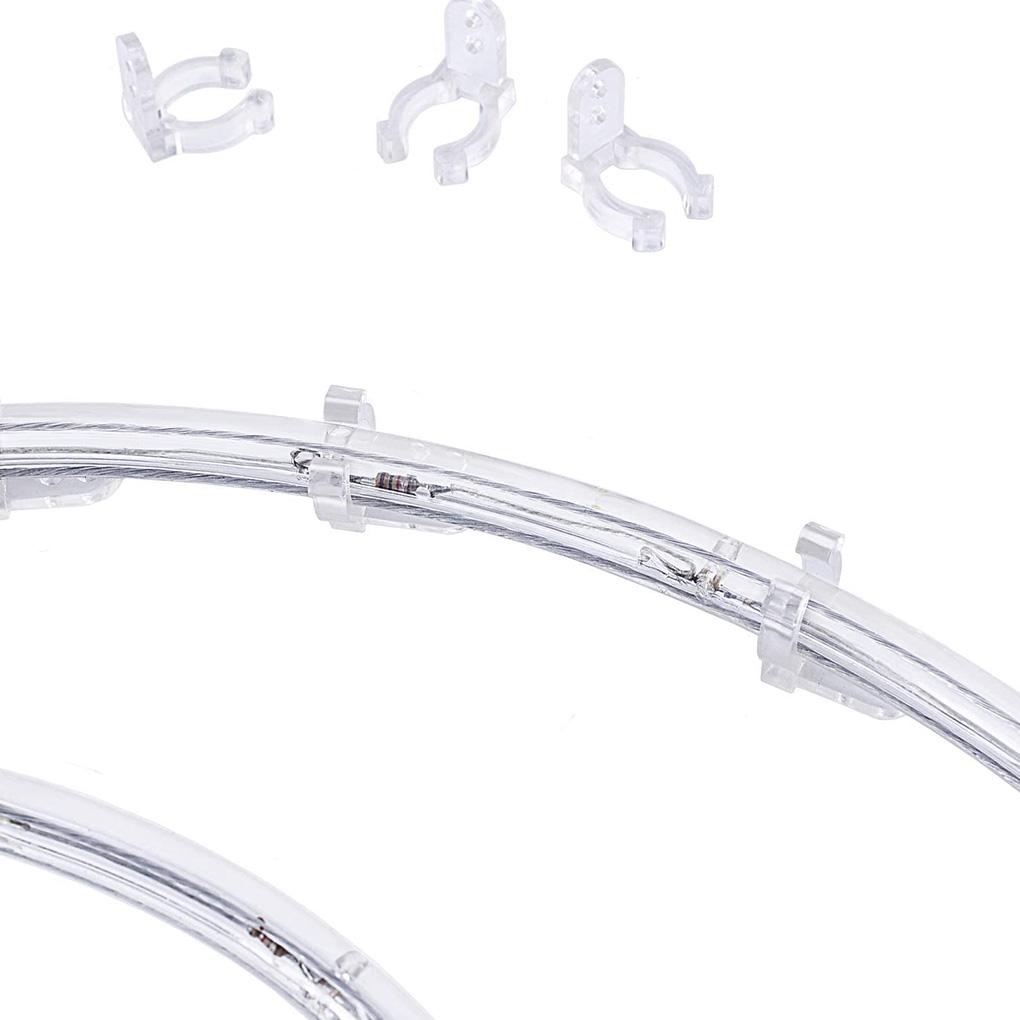 Set 40 Kẹp Nhựa Tròn Trong Suốt Nối Dây Đèn LED
