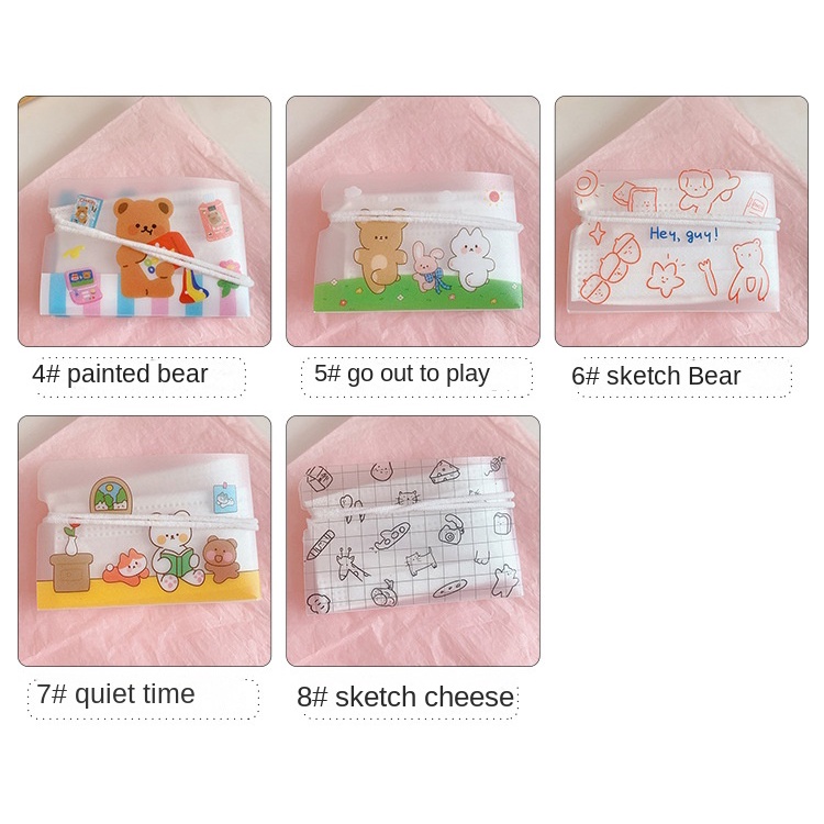 Túi Đựng Khẩu Trang Tạm Thời Chống Bụi Thiết Kế Hoạt Hình Dễ Thương Cho Nữ Sinh