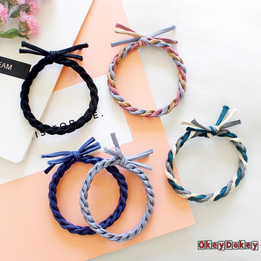 Dây Buộc Tóc Đuôi Ngựa Co Giãn Màu Trơn / Màu Sắc Phù Hợp Cho Nữ ODokey