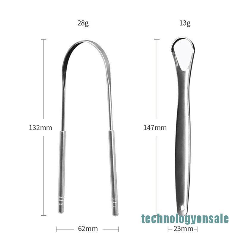 Bộ 2 Dụng Cụ Cạo Lưỡi Bằng Thép Không Gỉ Chất Lượng Cao