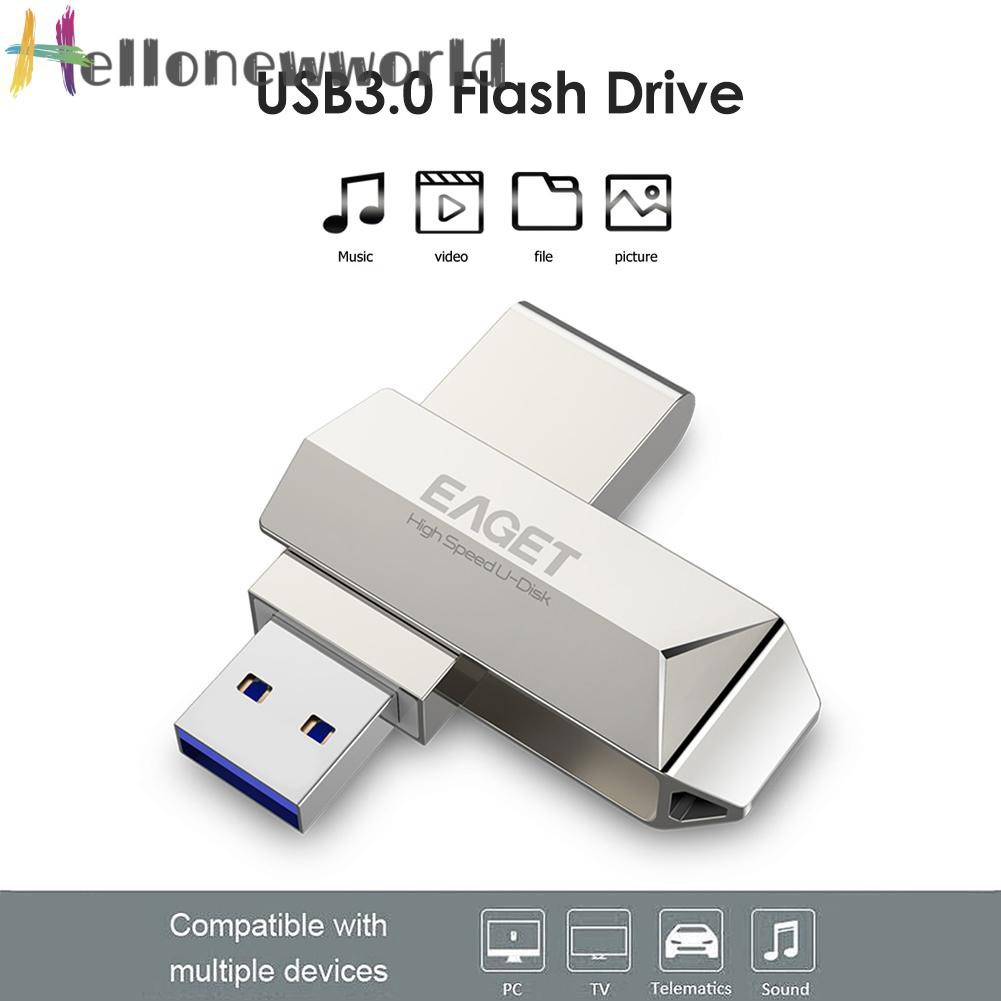 Hellonewworld Eaget F70 USB 3.0 Flash Drive 256GB 128GB 64GB 32GB Metal USB Pendrive