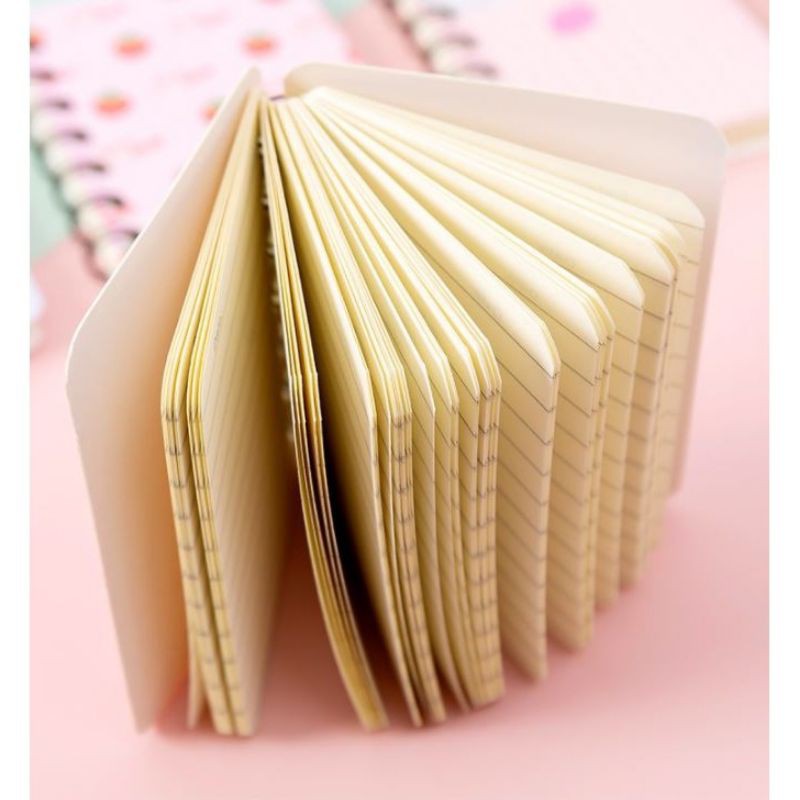 Sổ tay ghi chú mini A7 gáy lò xo bìa hoạt hình dễ thương