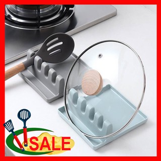 Giá đỡ để gác vung nồi thìa thớt dao, giá kê vung gác muôi bằng nhựa chịu nhiệt
