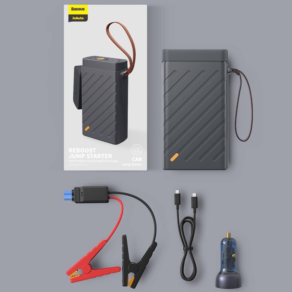 Bộ kích nguồn đa năng Baseus Reboost Jump Starter 1600A kiêm pin sạc dự phòng sạc nhanh 65W PD Type-C / USB