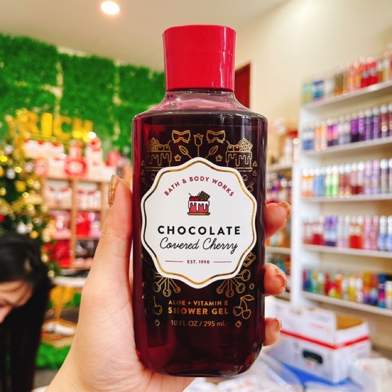 CHOCOLATE COVERED CHERRY - Dưỡng Thể Shower Gel Xịt Thơm Bath & Body Works Usa