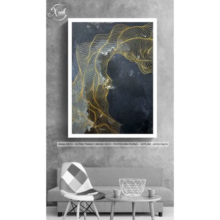 Tranh canvas trừu tượng trang trí phong cách hiện đại khổ to 60x90cm