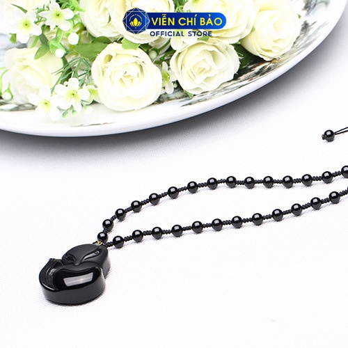 Mặt dây chuyền phong thủy thiên hồ đen to chất liệu đá tự nhiên thời trang phụ kiện trang sức Viễn Chí Bảo M200106