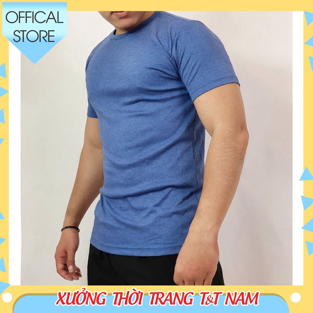 💎[ CAO CẤP ]  Áo thun phông nam tay lỡ unisex form rộng trơn chất cotton cổ tròn đẹp basic màu trắng đen T&T | BigBuy360 - bigbuy360.vn