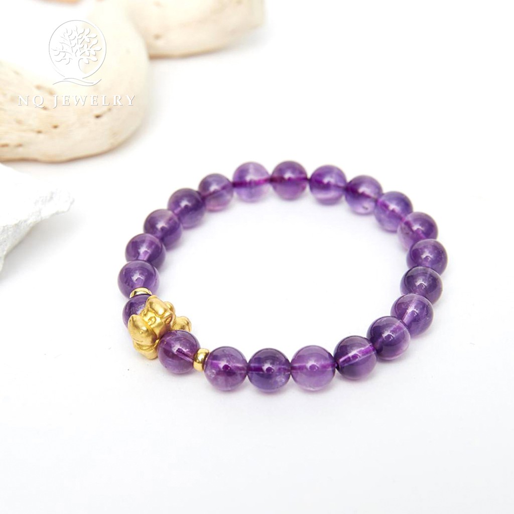 Vòng tay 12 con giáp tím - NQ Jewelry