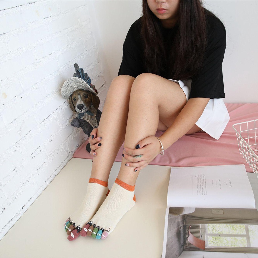 Vớ Xỏ Năm Ngón Bằng Cotton Dành Cho Nữ