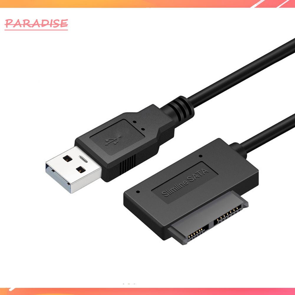 Paradise1 USB 2.0 to SATA Adapter Cable 6+7 Pin Converter for Laptop Notebook SSD HDD