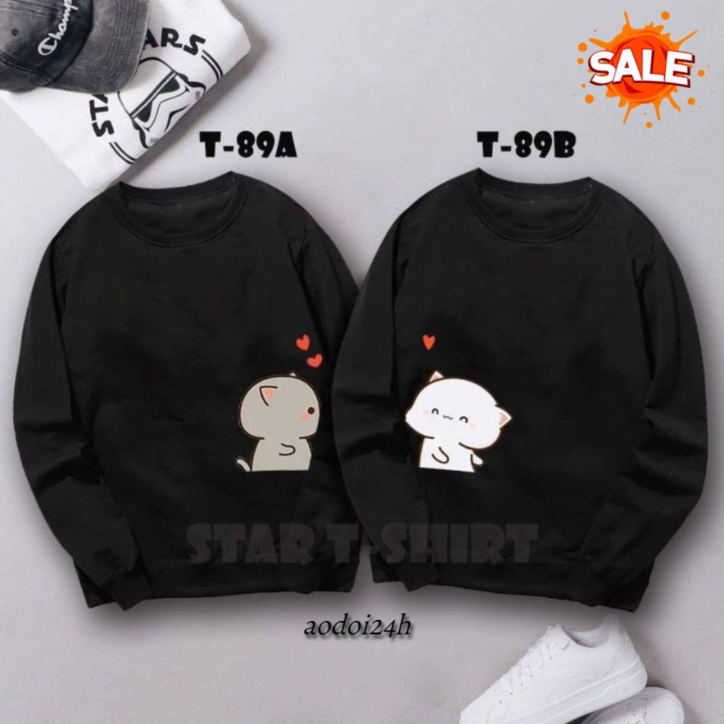 [Mã SRJULY1519 giảm 15K đơn 50K] Áo Đôi Nỉ Bông 🌻 Freeship 🌻 Áo Nỉ Đôi Thu Đông Gấu Tình Yêu
