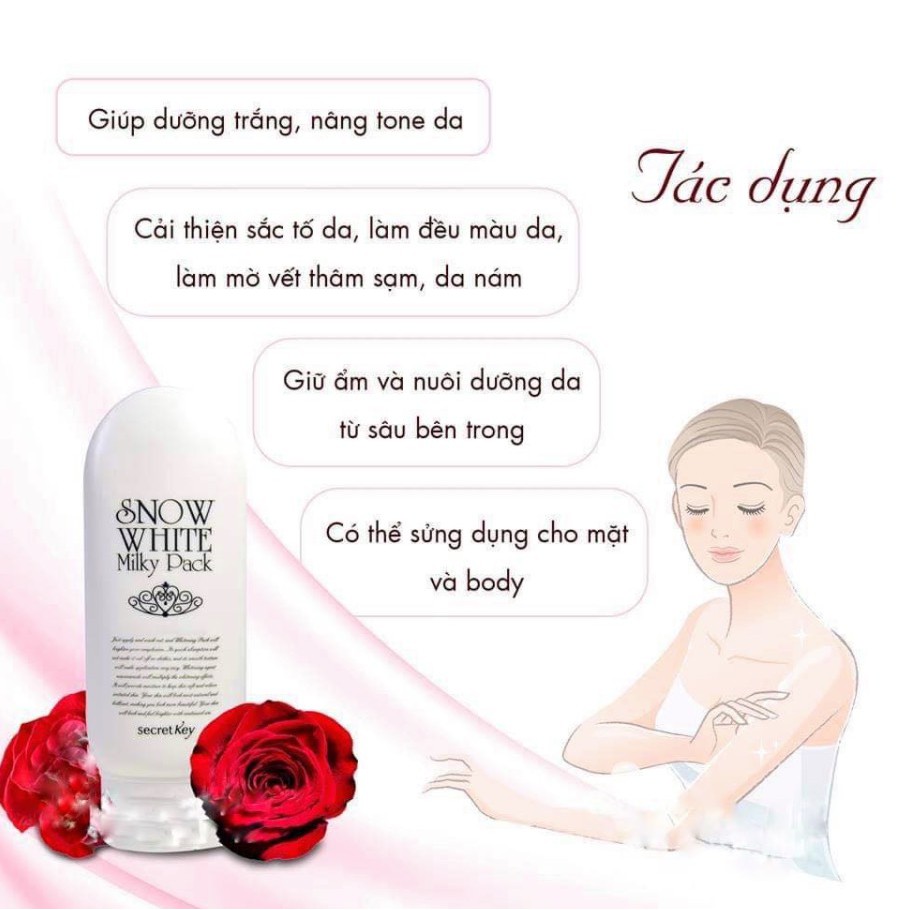 KEM Ủ TRẮNG SECRET KEY SNOW WHITE MILKY PACK 200ML | BigBuy360 - bigbuy360.vn