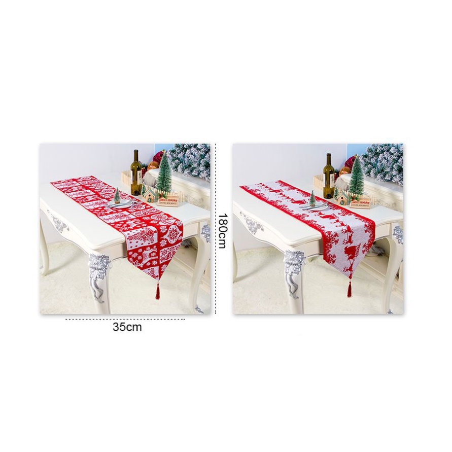 Khăn Trải Bàn Trang Trí Giáng Sinh 35x180cm
