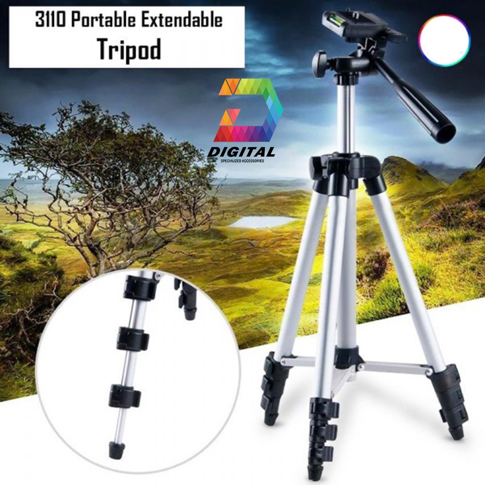 Tripod 3 Chân Cho Điện Thoại, Máy Ảnh 3110 Đa Năng