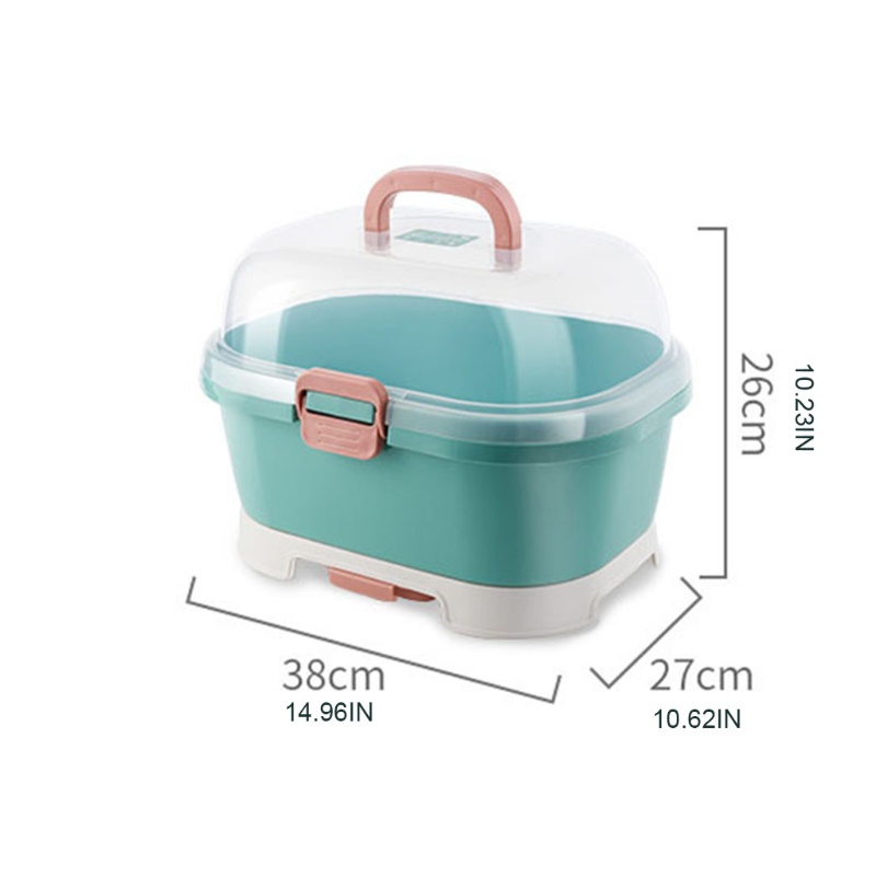 Giá Phơi Khô Bình Sữa Em Bé Bằng Nhựa Chống Bụi