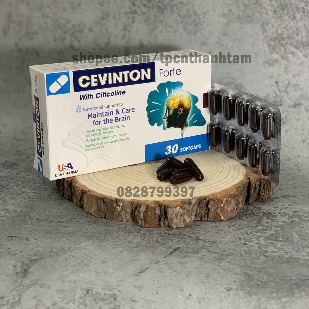 Viên bổ não CEVINTON FORT giúp tăng cường trí nhớ, tăng tuần hoàn máu não, ngừa tai biến - HỘP 30 vi