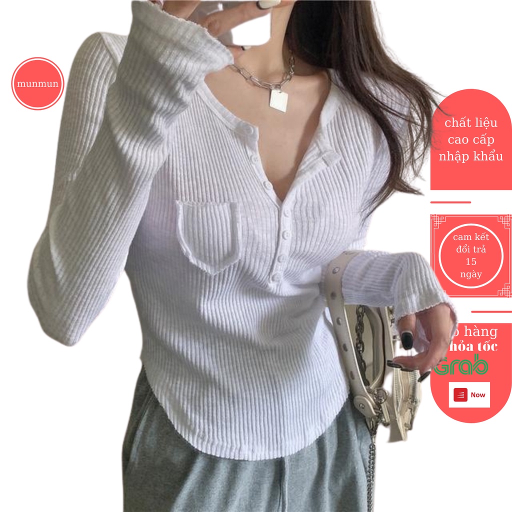 áo len croptop,áo len nữ dài tay hot trend tiktok munmun