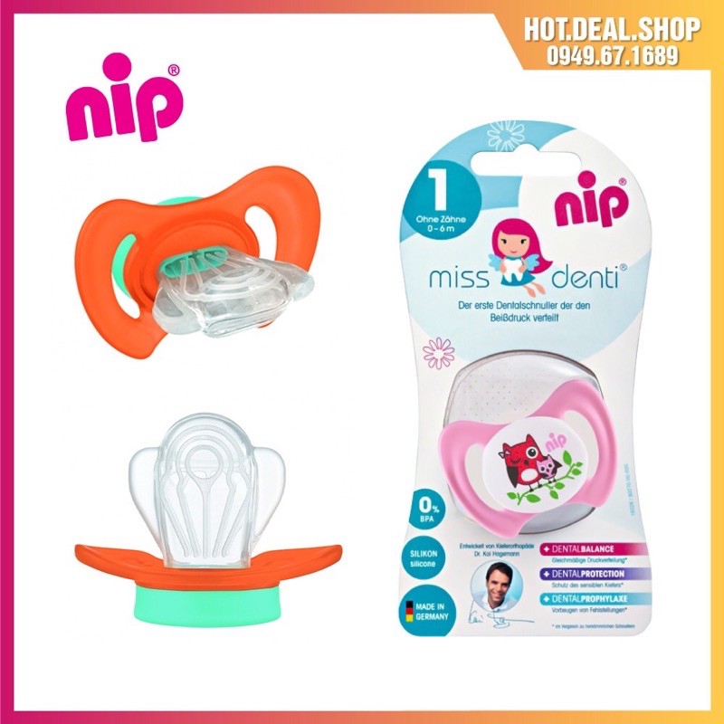 Ty ngậm chỉnh nha silicon NIP Miss Denti Đức