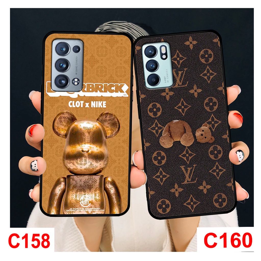 Ốp lưng Oppo Reno 6 - Reno 6Z -  Reno 6 Pro in hình gấu bearbrick thời trang cao cấp.