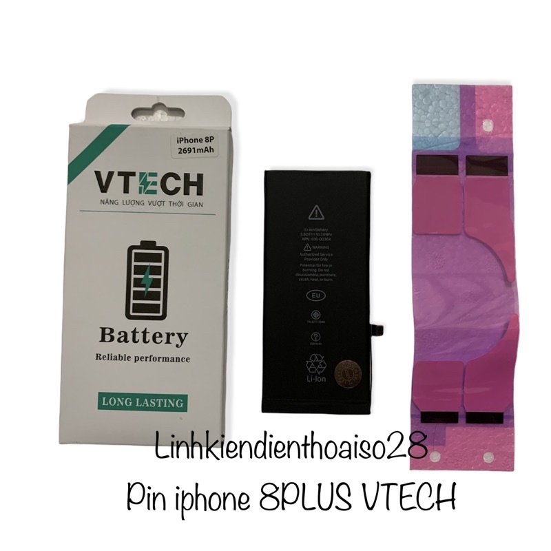 PIN ĐT táo 8PLUS VTECH KÈM SIU DÁN PIN