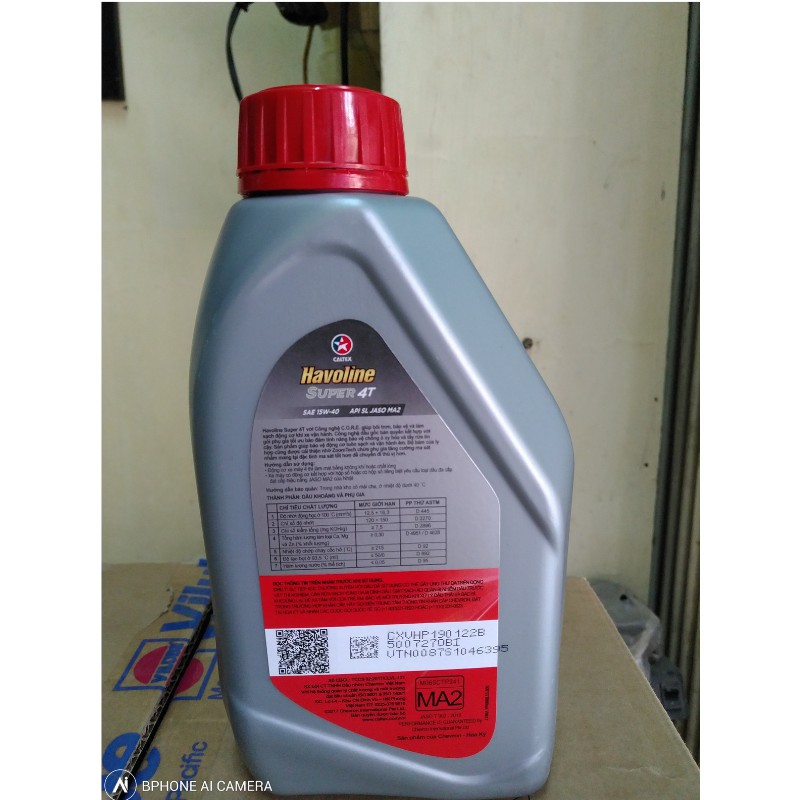 Dầu nhớt xe máy Havoline Caltex 15w40 (800ml)