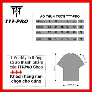 ÁO THUN TRƠN NAM NỮ TTT-PRO