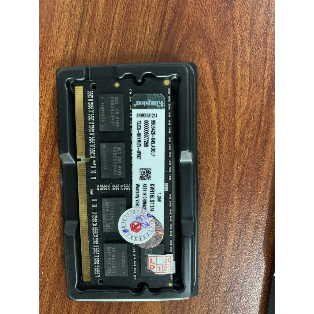 Ram Kingston 4GB DDR3 Bus 1600Mhz sử dụng cho máy tính xách tay