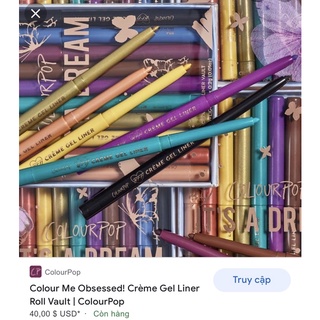 [SALE 45%] Set 10 creme gel liner Colourpop $40