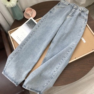 Quần jean ống rộng cạp cao ulzzang