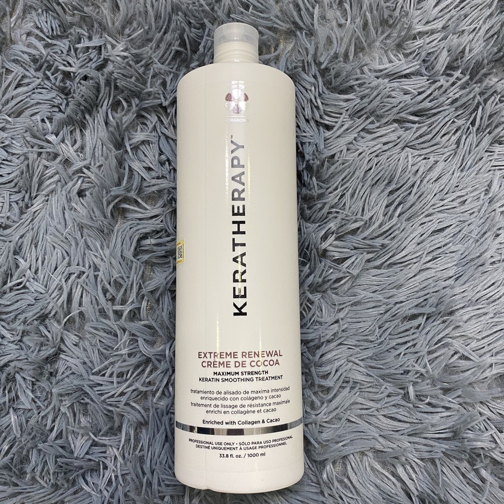 Keratin phục hồi tóc hư nát và làm thẳng tóc xoăn rối thành tóc thẳng KERATHERAPY EXTREME Renewal 1000ml