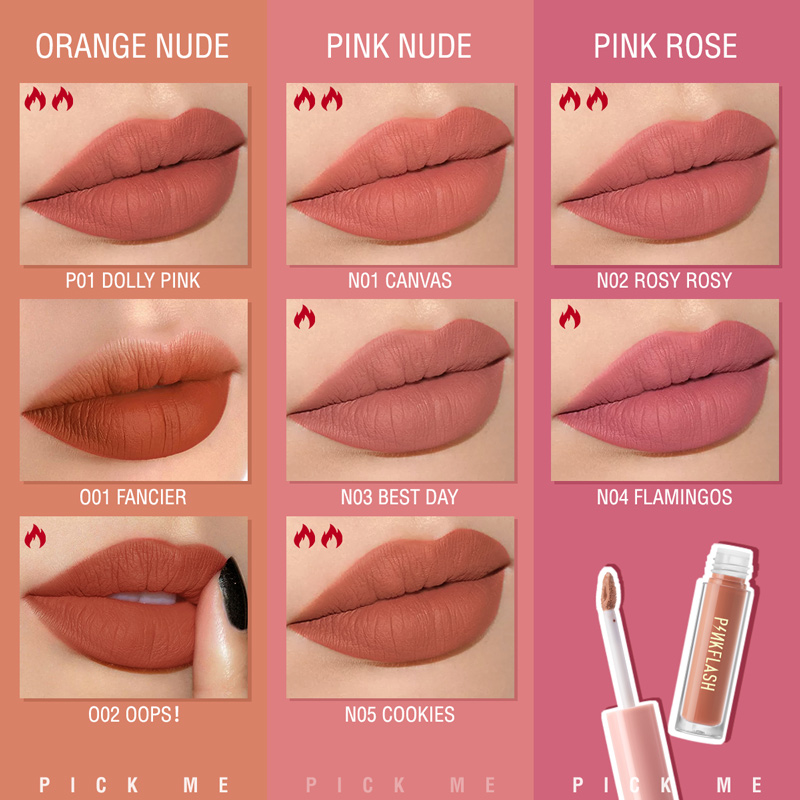 Women Long Lasting VE Moisturizing Velvet Matte Lipstick Set/Waterproof Sexy Lip Gloss/Smooth Delicate Lip Tint Non-Fade | BigBuy360 - bigbuy360.vn