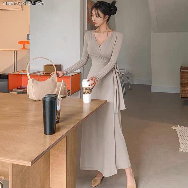 Đầm Dáng Dài Cột Dây Một Mảnh Phong Cách Retro Phương Tây Dành Cho Nữ