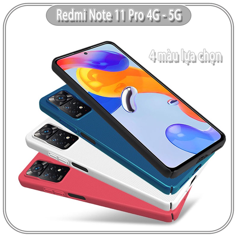 Ốp lưng cho Xiaomi Redmi Note 11 Pro 4G 5G  - Note 12 Pro 4G Frosted Shield nhựa PC cứng Nillkin nhám - hàng nhâp khẩu