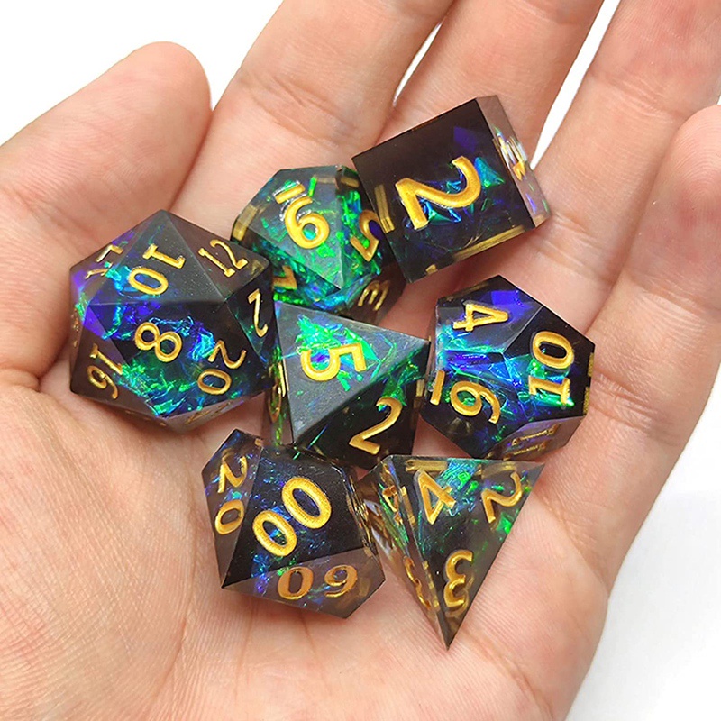 Bộ 7 Xí Ngầu Đa Diện RPG MTG Dùng Để Chơi Game D & D Pathfinder