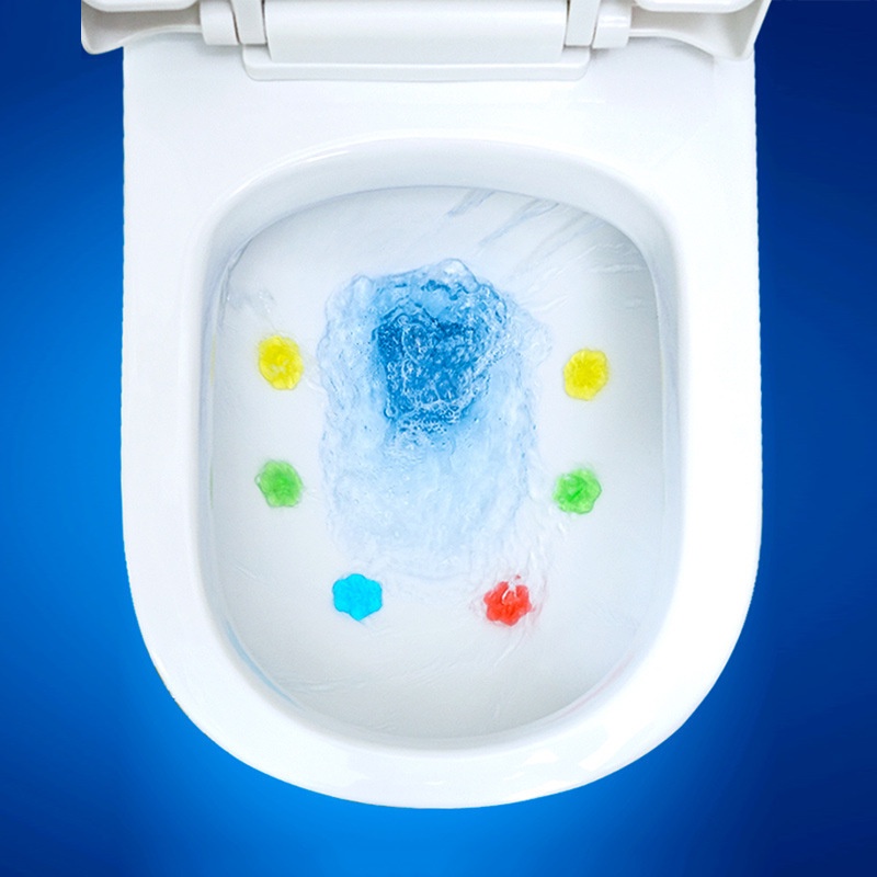 Gel khử trùng bồn cầu diệt khuẩn toilet, gel thơm nhà vệ sinh dạng thạch hình bông hoa đủ mùi