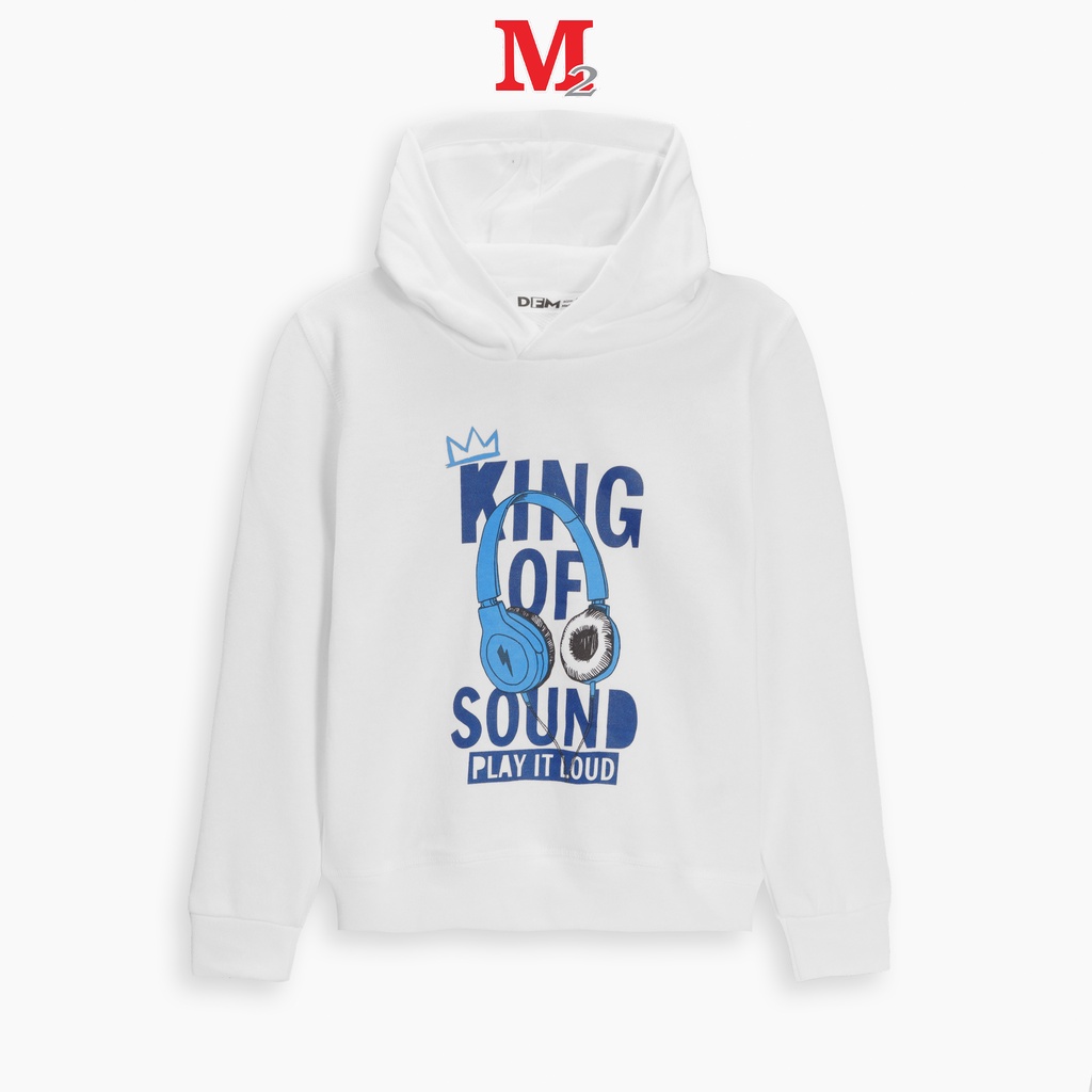 Áo nỉ thu đông bé trai có mũ in hình King of sound 3 - 12 tuổi DFM0208 Thời trang M2