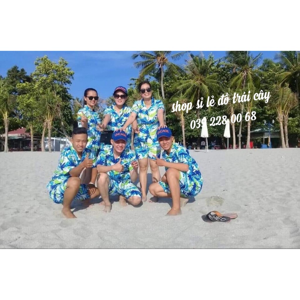 (chất kate thái 1 - kho HCM) bộ dừa trắng đi biển, team - bộ hoa quả, trái cây big size- chuyên sỉ lẻ - nhuhuyen shop