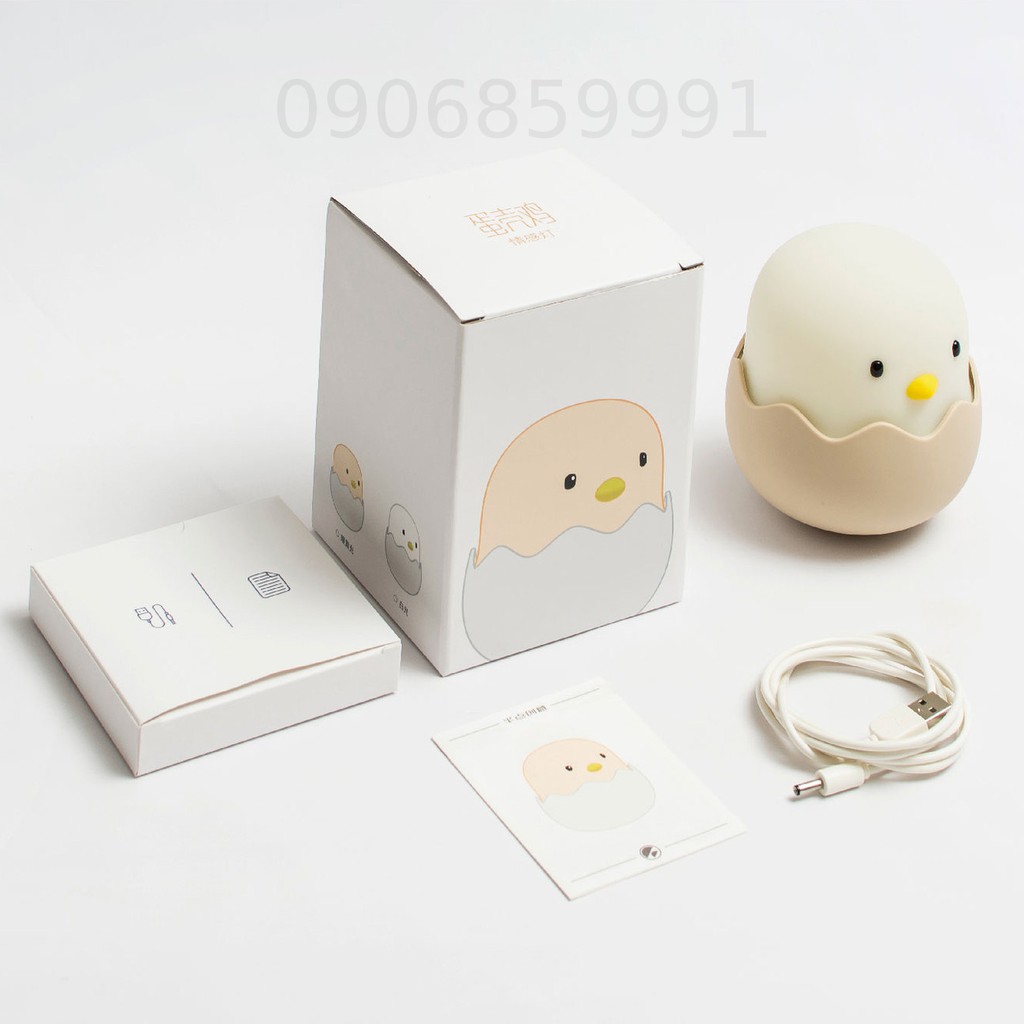 Đèn ngủ trang trí,đèn led silicon vỏ trứng - (BD-NL-01)