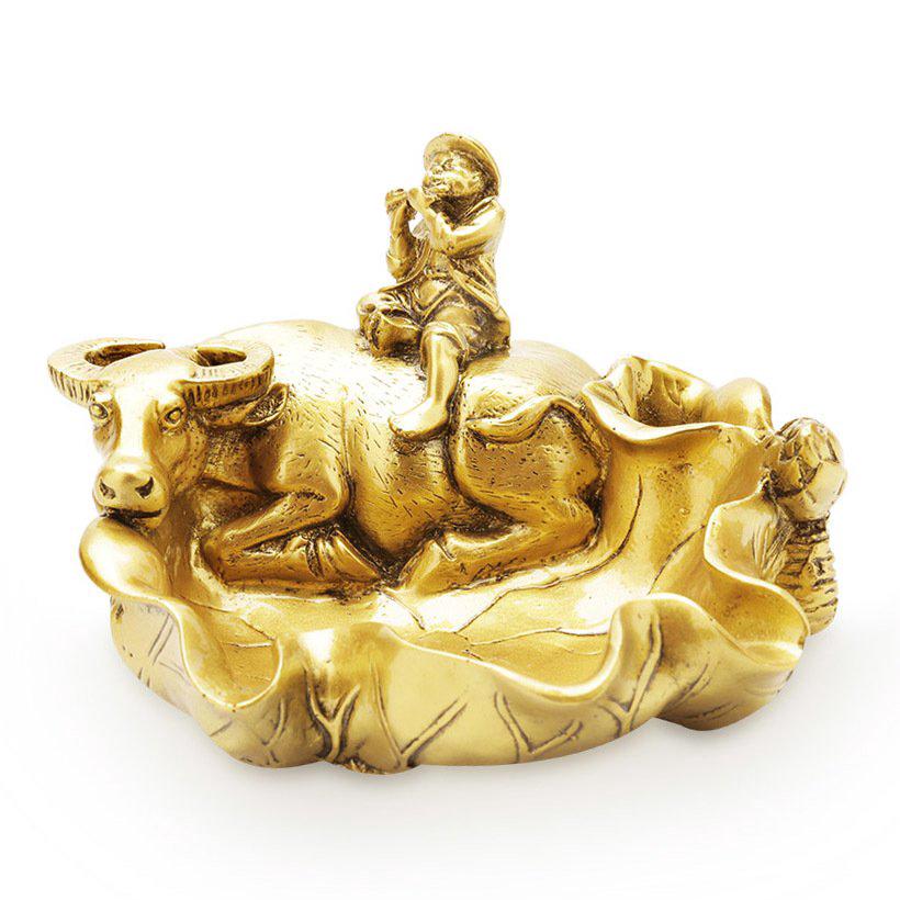 Tượng gạt tàn con trâu 16x10cm
