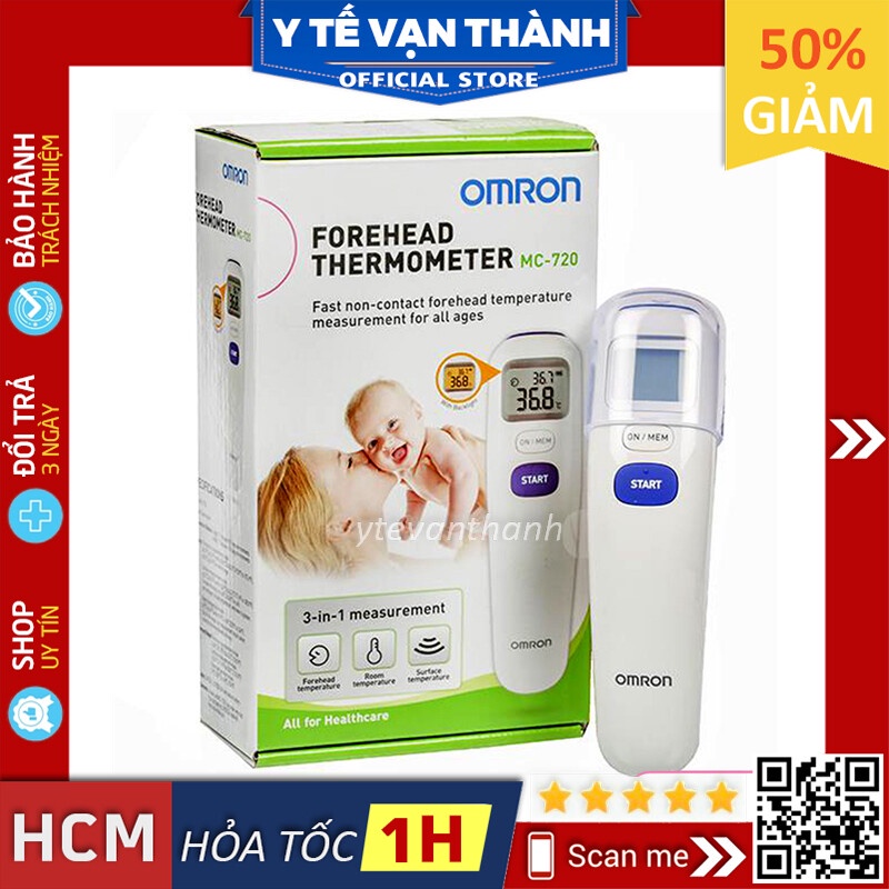 ✅ [CHÍNH HÃNG 100%] Nhiệt Kế Hồng Ngoại Đo Trán- Omron MC720 -VT0486