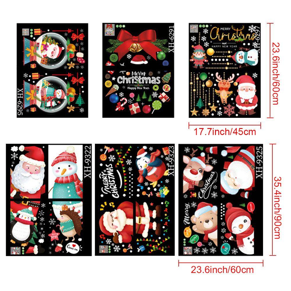 PINEVN Sticker Dán Cửa Sổ Trang Trí Giáng Sinh Năm Mới