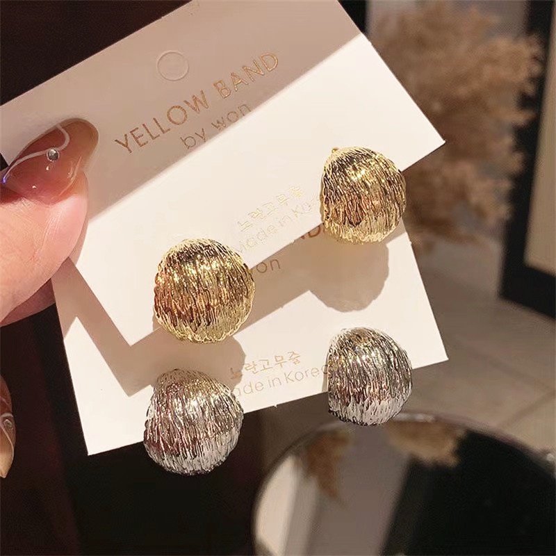 Khuyên Tai Hình Chữ C Bằng Bạc S925 Phong Cách Hàn Quốc Cổ Điển Sang Trọng Thời Trang Cho Nữ