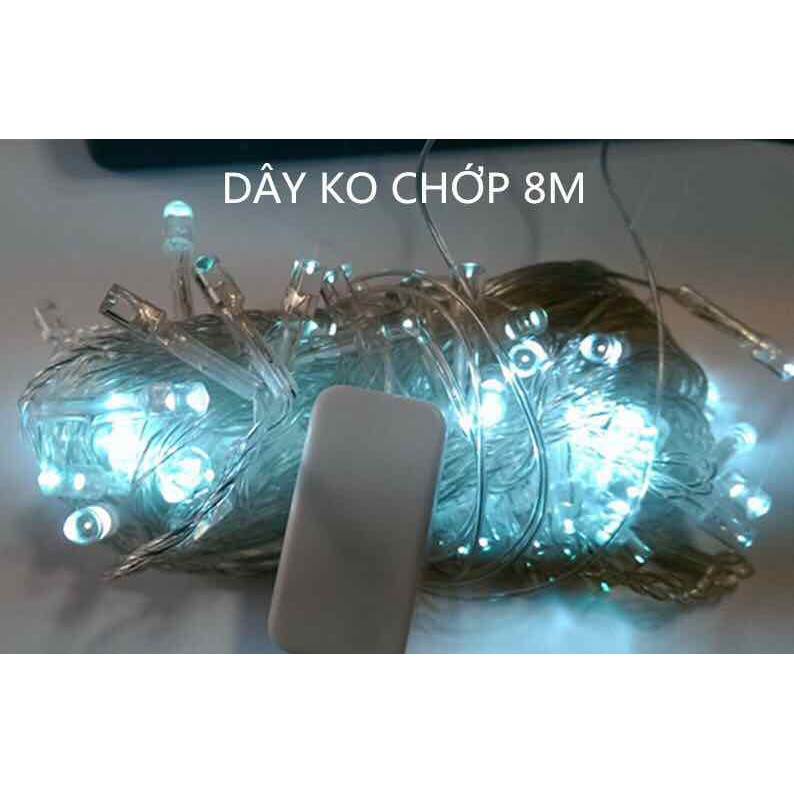 Dây đèn led trang trí loại không chớp 8m/ SỢI màu trắng