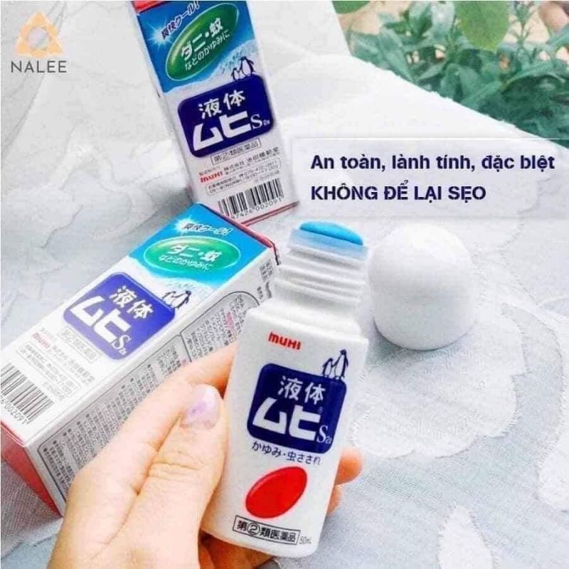 [Chính Hãng] Bôi muỗi dạng lăn Muhi ngăn ngừa muỗi đốt và côn trùng cắn 50ml nội địa Nhật Bản